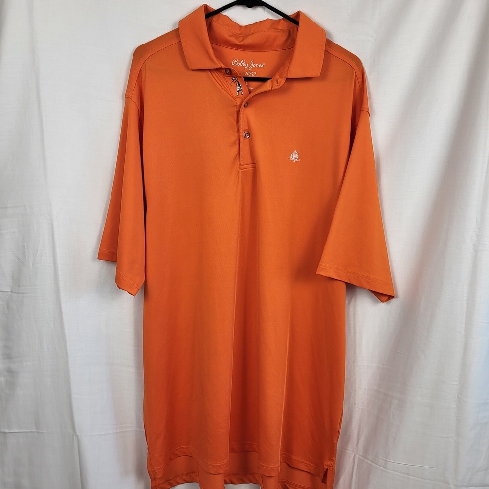 Bobby Jones XH2O Golf Polo Shirt Mens XL Orange Performance Short Sleeve